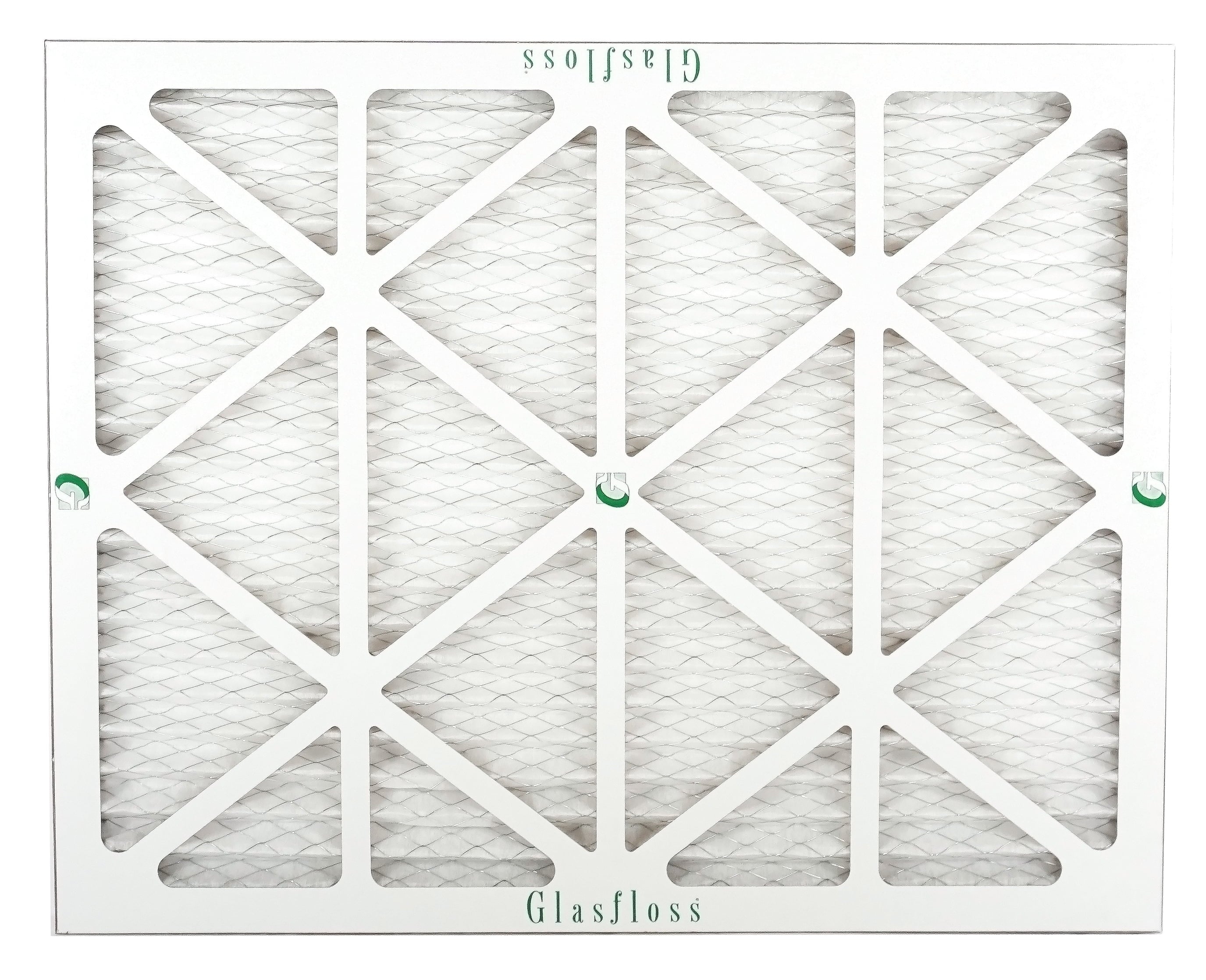 Glasfloss 20x24x1 - MERV 10 -Qty:12 - Furnace Air Filter - Made in USA (Actual Size: 19.5 x 23.5x7/8 inch)