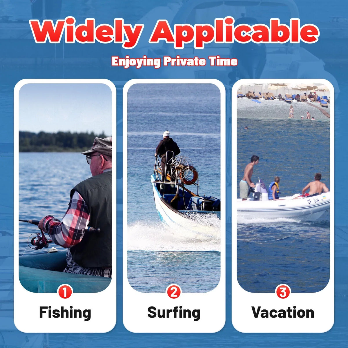 CNCEST Outboard Motor 6 Hp 2-Stroke Inflatable Fishing Boat Motor Engine Water Cooling System