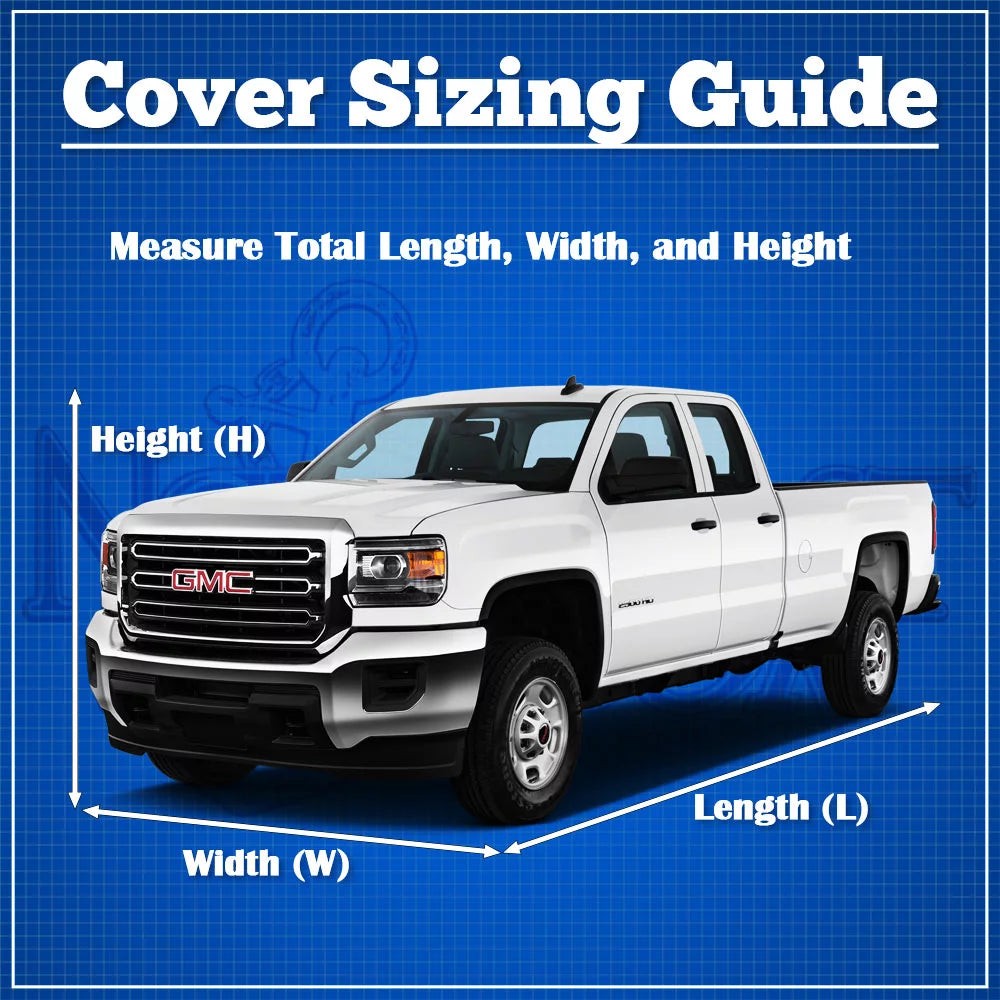 NEH Superior Pickup Truck Cover - Waterproof All Weather Breathable Outdoor Indoor - Gray - Fits Pickup Trucks with Extended Cab, Standard Bed up to 20' 9" Length (249" x 70" x 60")