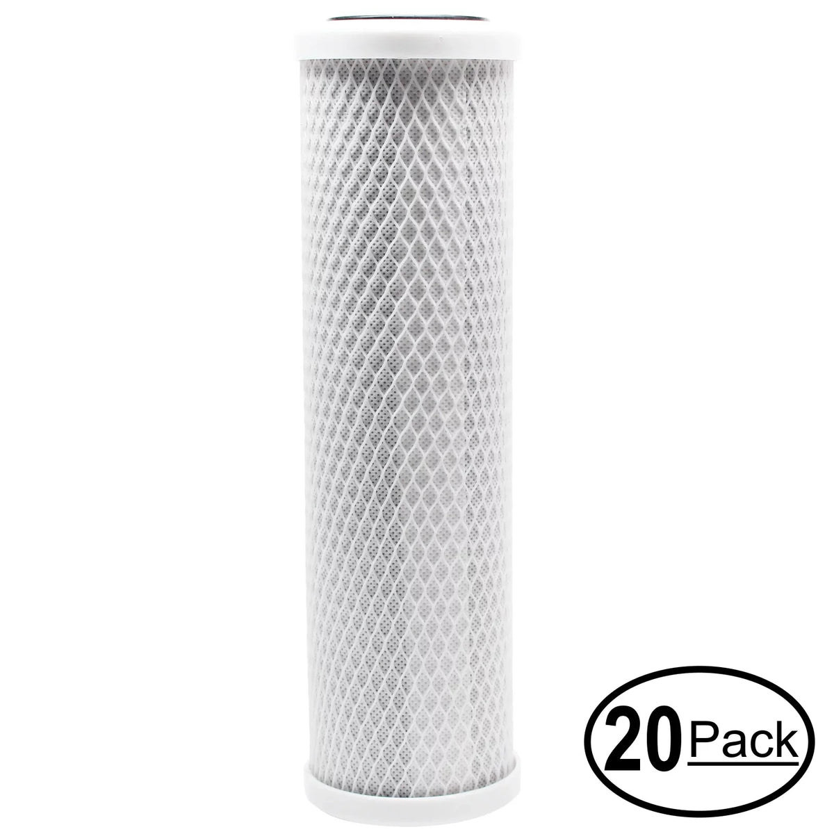 20-Pack Replacement for Water Depot RO-5SGP Activated Carbon Block Filter - Universal 10 inch Filter for Water Depot 5 Stage Reverse Osmosis System - Denali Pure Brand