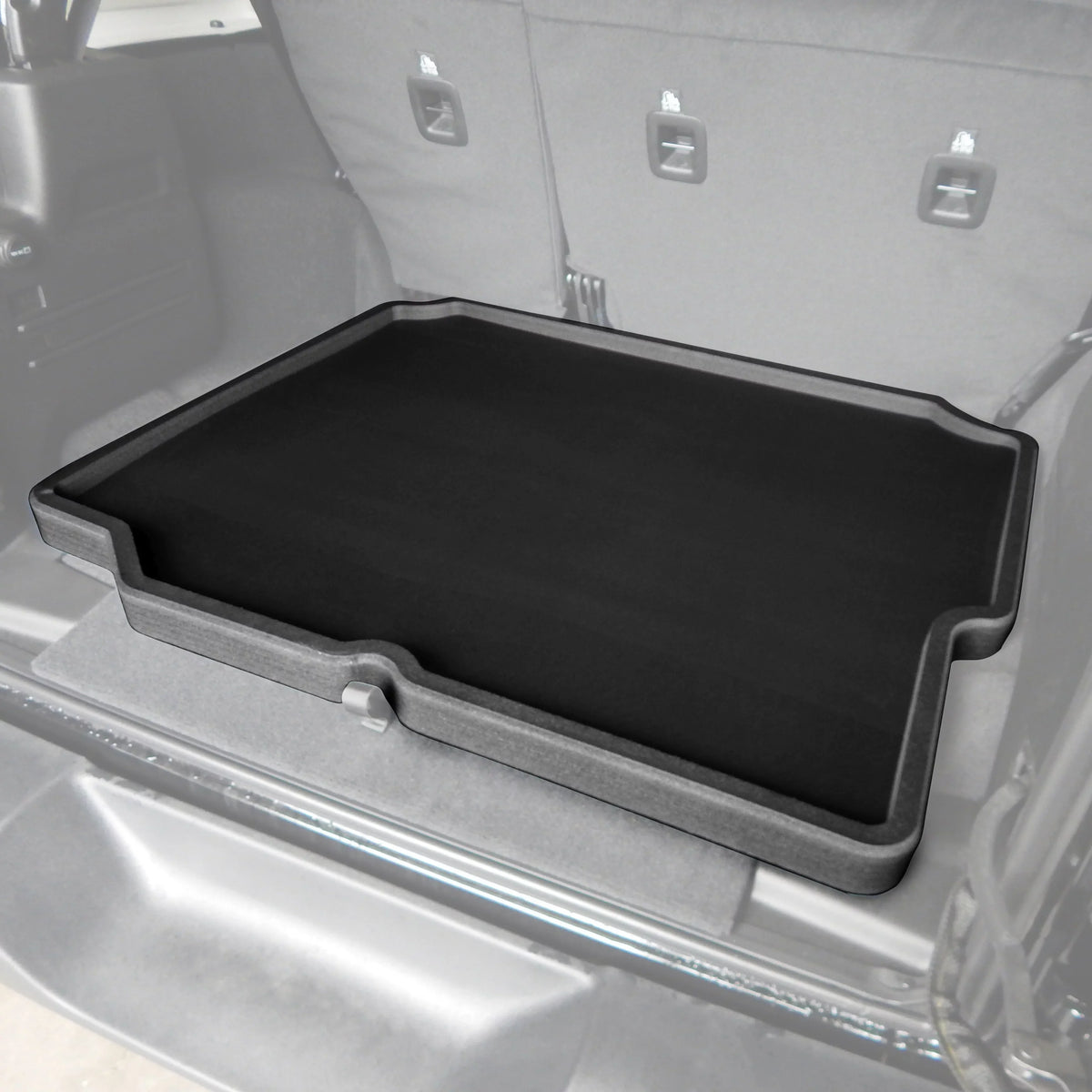 Red Hound Auto Cargo Trunk Mat Liner Tray Custom Fit Floor Black Foam Compatible with Jeep Wrangler Unlimited 4-Door 2018-2019 (JL) Without Subwoofer - Anti-Rattle Waterproof Protector