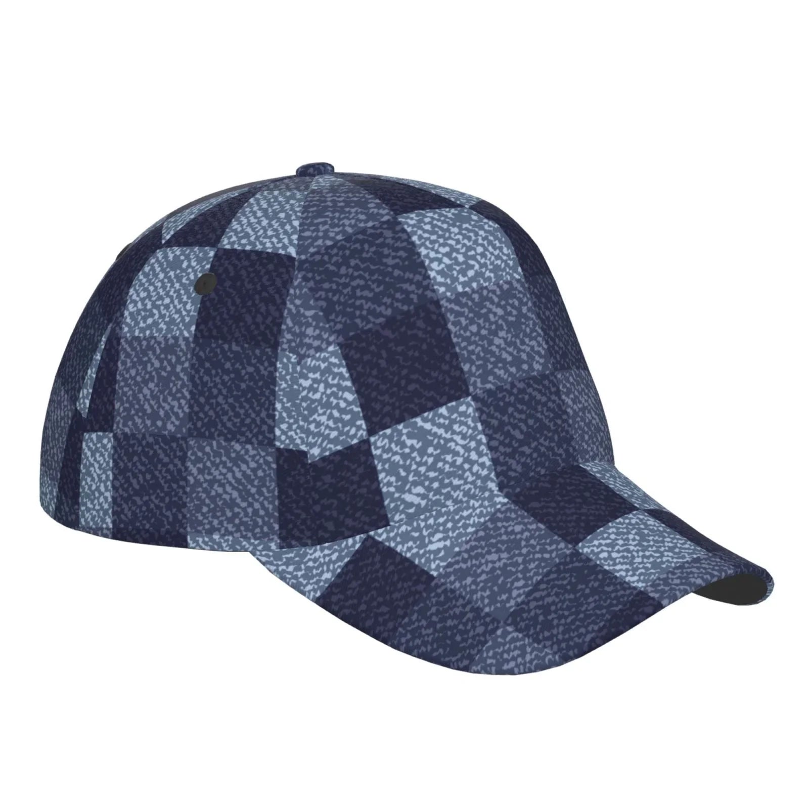 Balery Baseball Cap Adjustable Size for Running Workouts and Outdoor Activities All Seasons Dad Hat(Blue Gingham Buffalo Check)