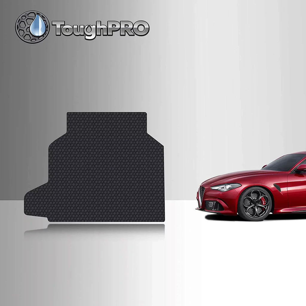 TOUGHPRO Cargo/Trunk Mat Accessories Compatible with Alfa Romeo Giulia - All Weather - Heavy Duty - Custom Fit - (Made in USA) - 2021