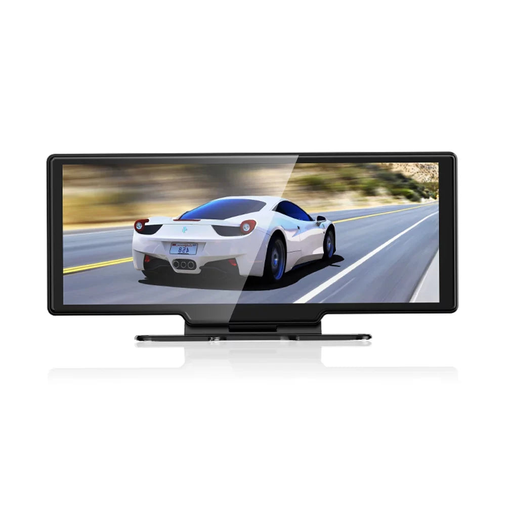 10.26 Inch Touchscreen 4K DVR Dash Cam - Front & Rear Driving Recorder - Carplay, Android Auto - Built-in WiFi - G-Sensing, Parking Monitor - Loop Recording, Hands-Free Calling Supported