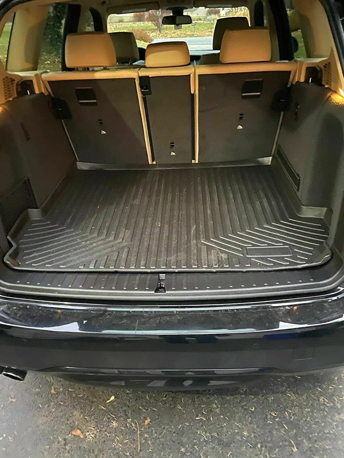 EACCESSORIES EA Cargo Liner – Trunk Mat for BMW X3 2011-2017 – Weather-Resistant Trunk Mats for Cars with Raised Lip – Non-Slip Car Trunk Mat Rubber – Easy to Install – Laser Pre-Cut Design