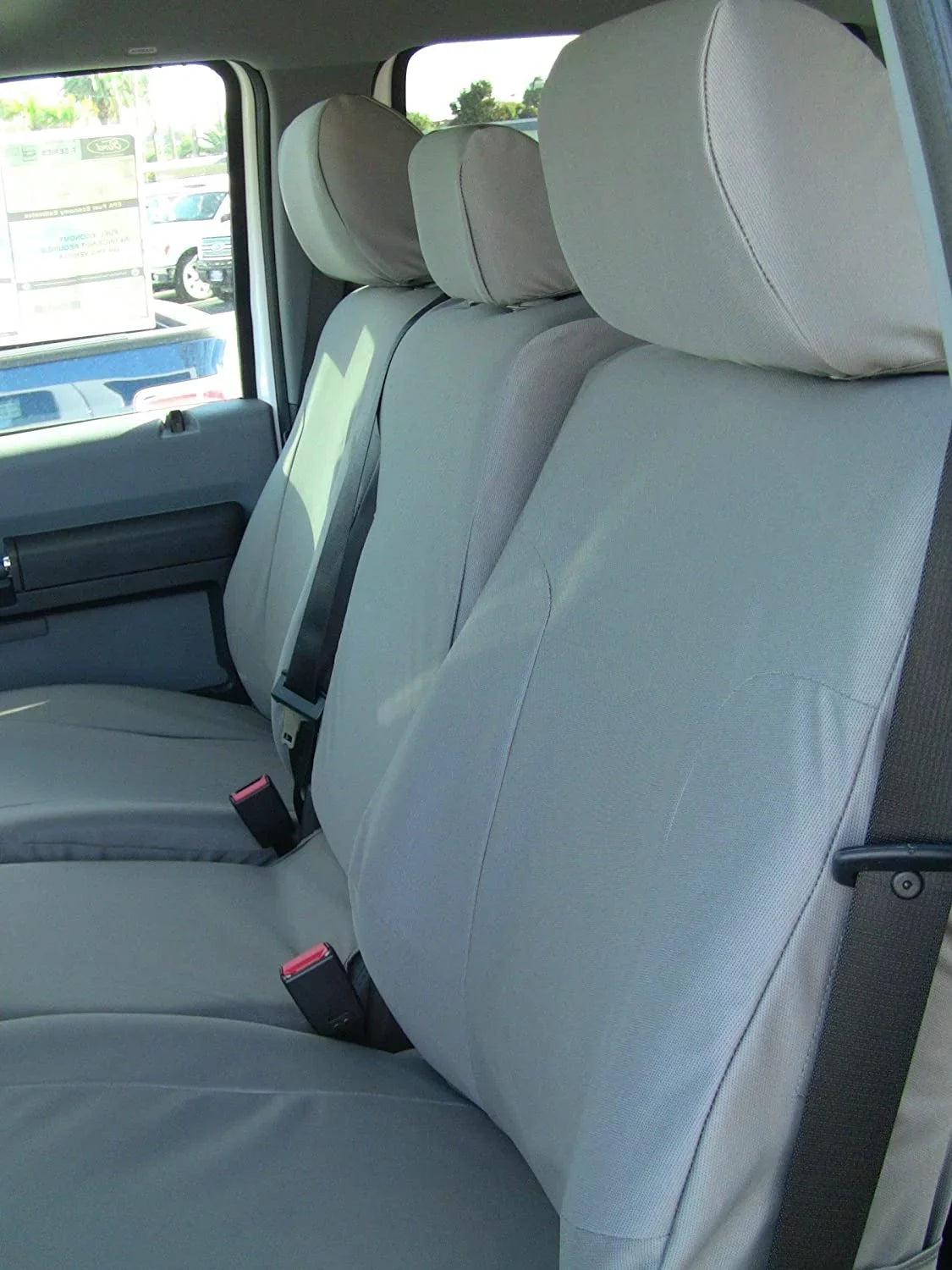 F480 2011-2017 Ford F150-F550 XL 40/20/40 Split Seat with Opening 20 Bottom and Opening Center Console in Taupe Twill