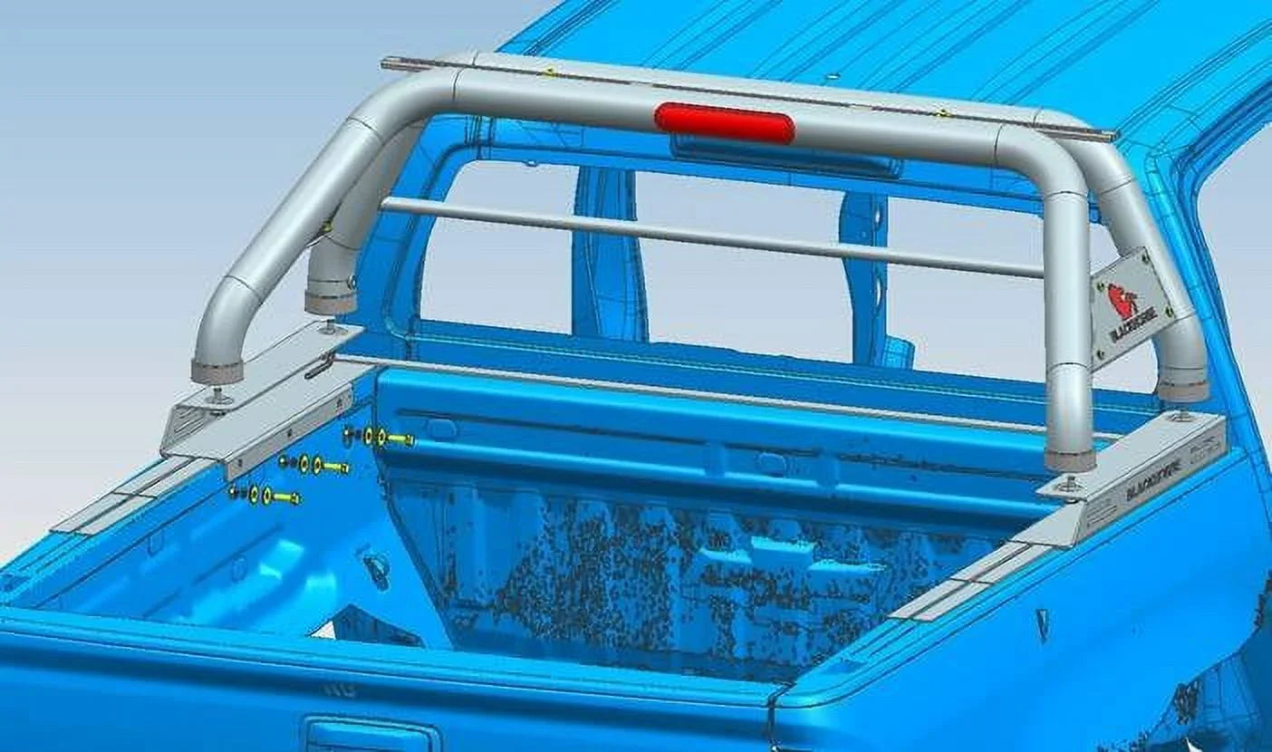 Black Horse Offroad RBB22 Tubular Powder Coated Steel Truck Bed Bar