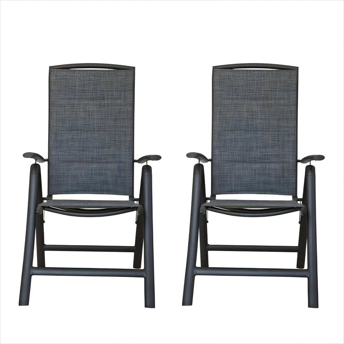 Boyel Living Folding Patio Chairs Set of 2, Outdoor Living Chaise Lounge Chair Aluminium Adjustable Double Textilene Recliner in-Pool Lounger for Beach, Poolside