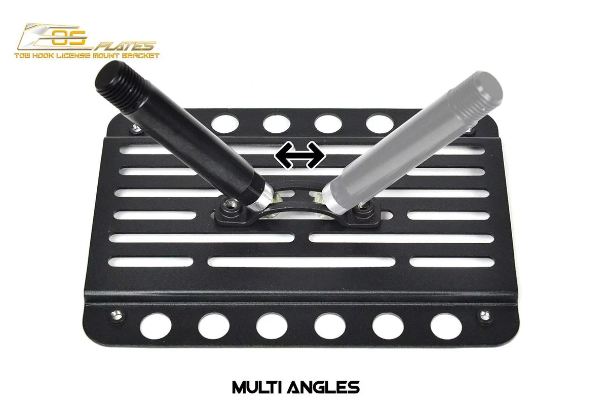 Extreme Online Store for 2011-2015 Mini Cooper 2Dr Convertible R57 MK2 Cooper/Cooper S | EOS Plate Version 2 Full Sized Front Bumper Tow Hook License Relocator Mount Bracket