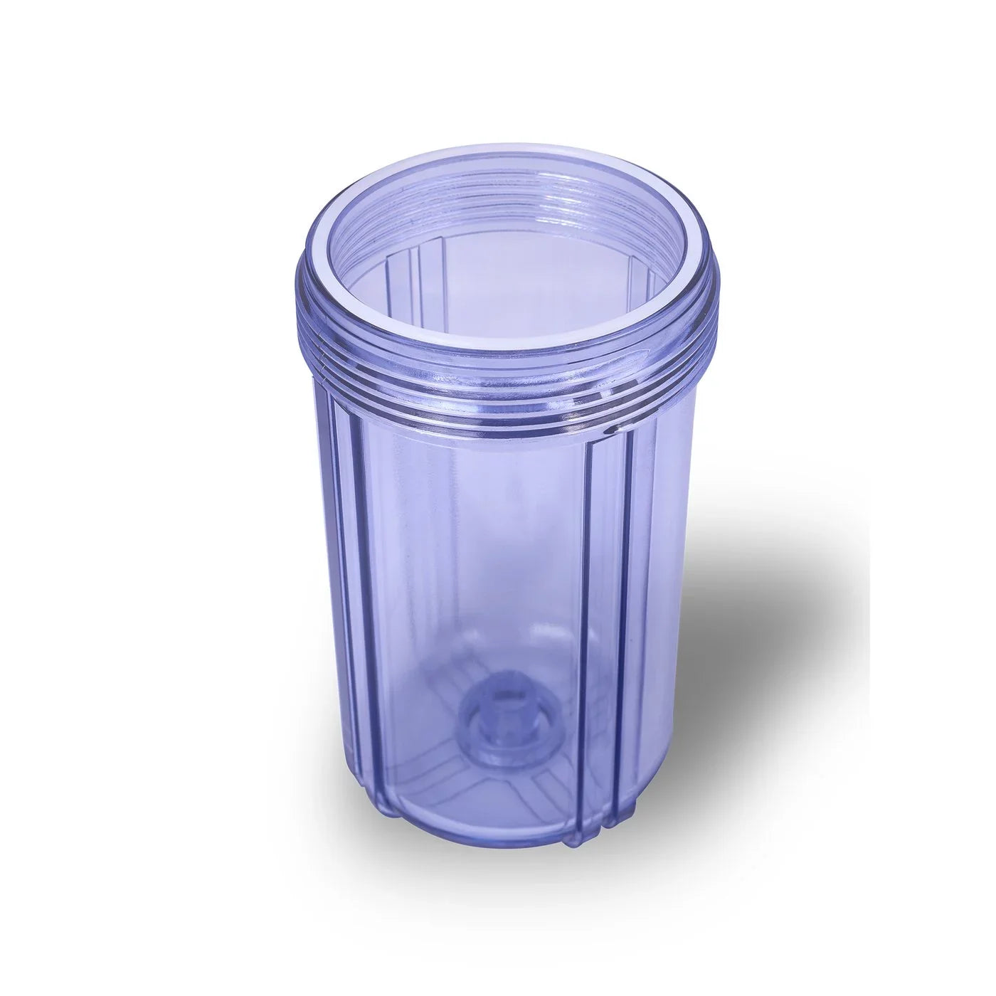 10" Transparent Big Blue Housing for Whole House Water Filtration System, 1 Brass Port & Mounting Hardware (3 pack)