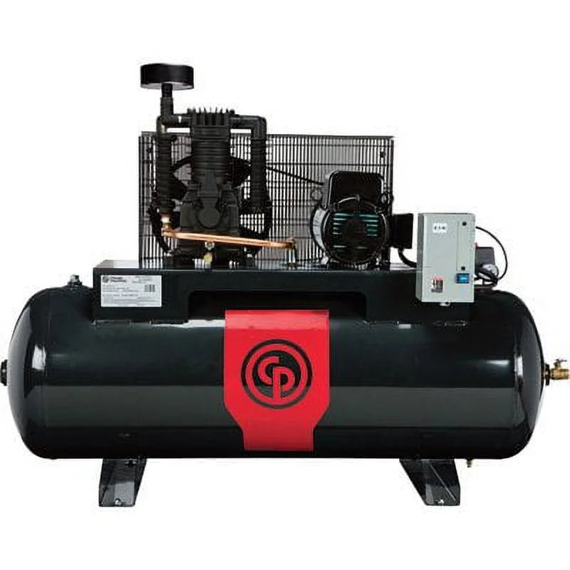 '- Chicago Pneumatic Reciprocating Air Compressor - 5 HP, 80 Gallon, 208/230 Volt, 1-Phase, Model# RCP381HS