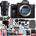 Sony a7R III 42.4MP Full-frame Mirrorless Interchangeable Lens Camera Body (ILCE7RM3/B) with Sigma 50mm F1.4 ART DG HSM E-mount Lens and Deco Gear Backpack Kit Microphone Editing Suite Bundle