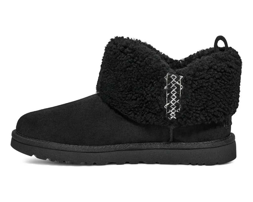 UGG Women's Ultra Mini Braid Boot 1151750, Black, Size 8