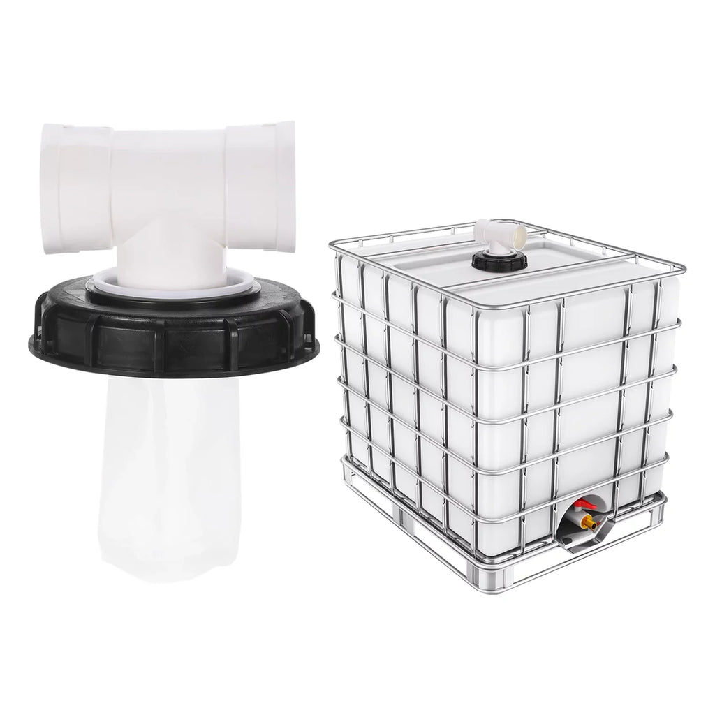 163mm IBC Lid Filter Cover T-Shaped Rainwater Tank IBC Tote Cover with Washable Nylon Filter