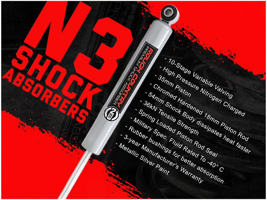 Rough Country 2.5" Leveling Kit (fits) 1997-2003 F150 4WD | N3 Shocks | Torsion Bar / Lift Blocks Suspension | 47430