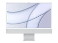 Apple iMac with 4.5K Retina display - All-in-one - M1 - RAM 8 GB - SSD 256 GB - M1 7-core GPU - WLAN: Bluetooth 5.0, 802.11a/b/g/n/ac/ax - macOS Monterey 12.0 - monitor: LED 24" 4480 x 2520 (4.5K) - keyboard: US - silver
