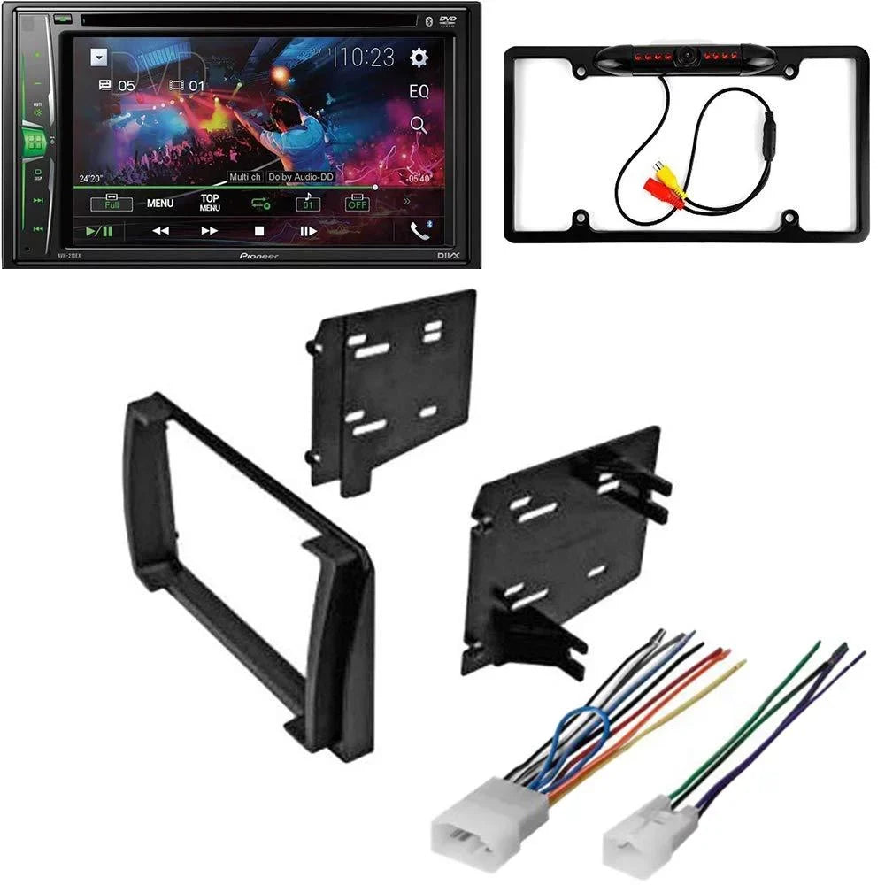 KIT4961 Bundle for 2009-2010 Toyota Matrix W/Out Eom Nav W/ Pioneer AVH-241EX Double DIN Car Stereo with Bluetooth/Backup Camera/Install Kit/in-Dash DVD/CD 6.2" Touchscreen Digital Media Receiver