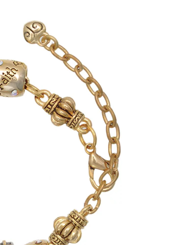 Silvertone Class of 2022 Two Tone Christian Bead Bracelet