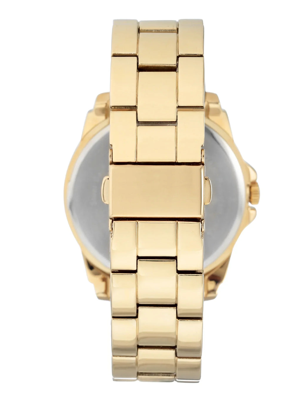 Womens Dress Black Gold Tone Metal Watch
