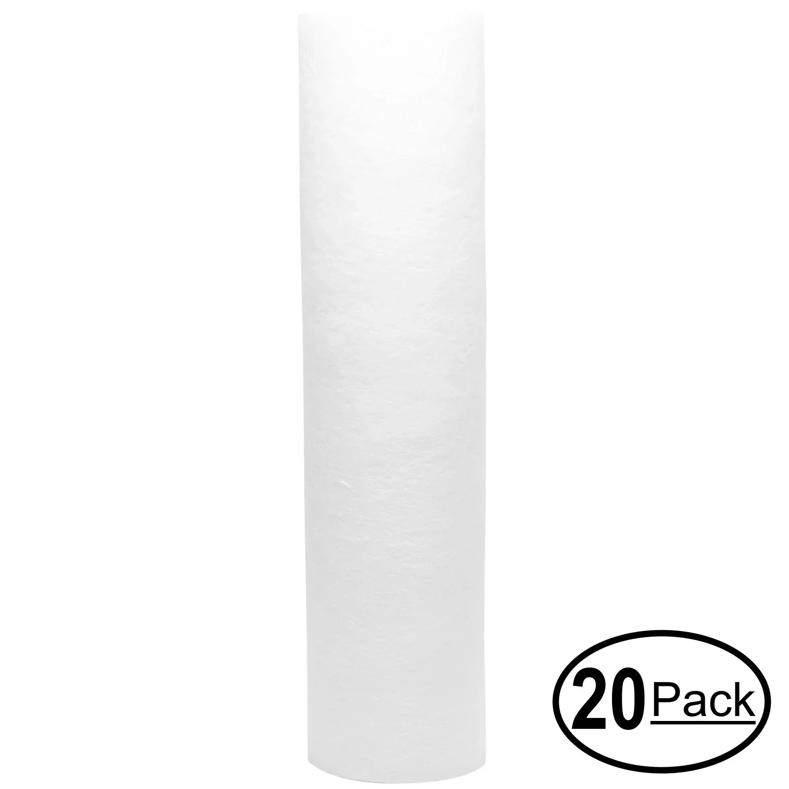 20-Pack Replacement for Crystal Quest CQE-IN-00307 Polypropylene Sediment Filter - Universal 10-inch 5-Micron Cartridge for CRYSTAL QUEST Voyager RV/Marine Water Filter System - Denali Pure Brand