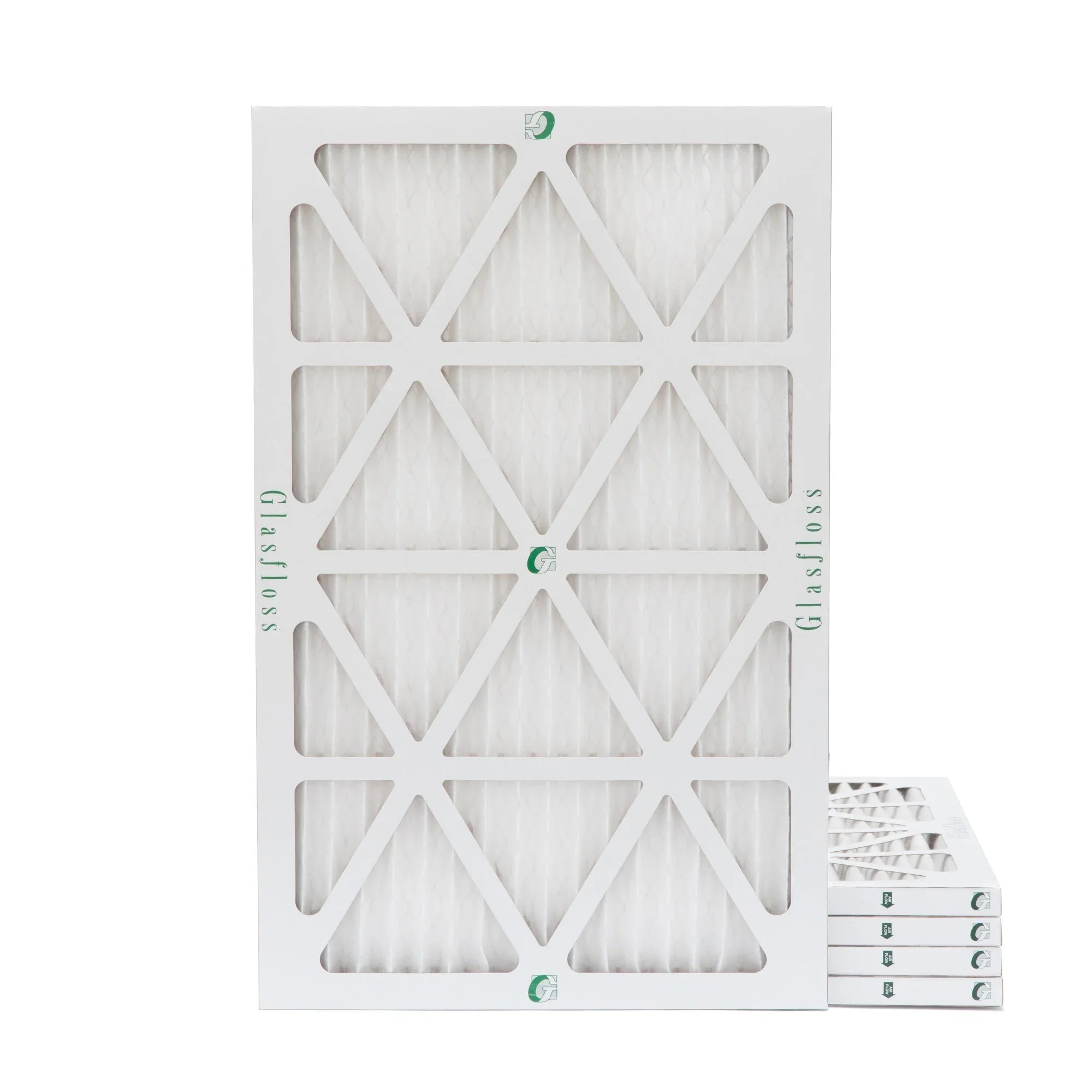 16x25x1 MERV 10 Pleated HVAC Air Filters by Glasfloss. ( Quantity 5 ) Exact Size: 15-1/2 x 24-1/2 x 7/8
