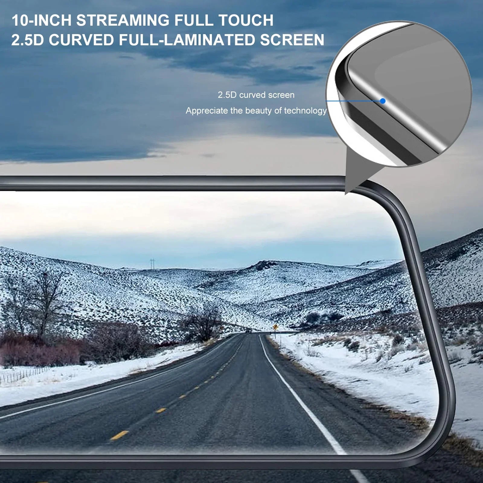 10" Mirror Dash Cam,Kepeak 1080P FHD Full Touch Screen Front and Rear View Backup Camera,G-Sensor, Parking Monitor, 170° Wide Angle,with 5.5 Meters Cable