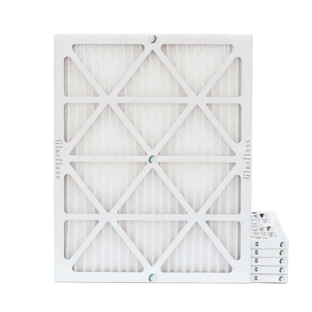 6 Pack of 24x30x1 MERV 13 Pleated Air Filters by Glasfloss. Actual Size: 23-5/8 x 29-5/8 x 7/8