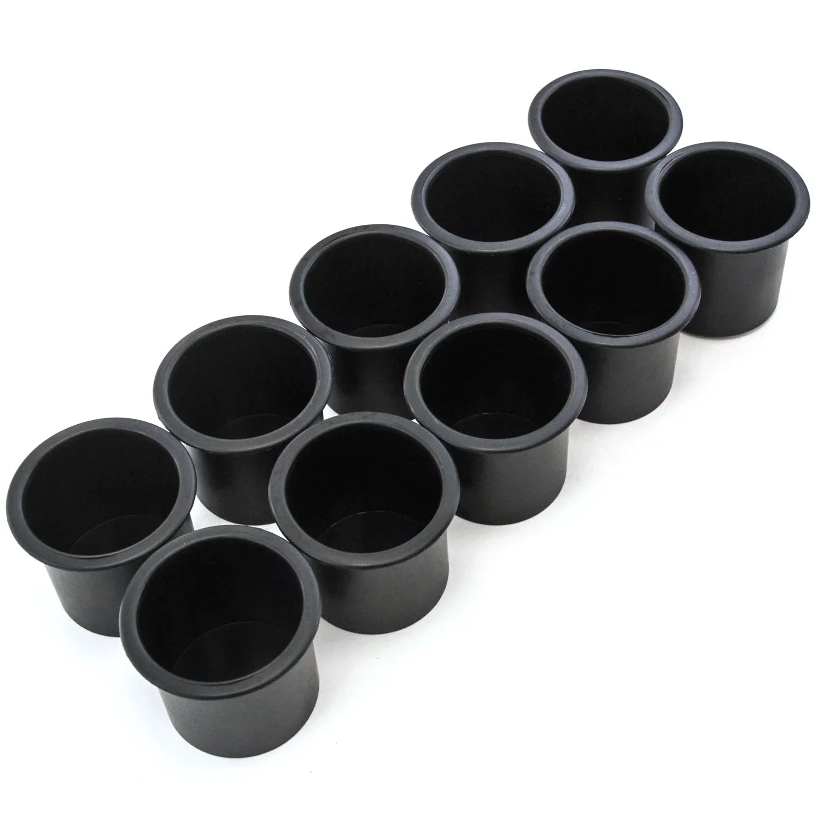 10 Cup Holder Plastic Pocket Recessed Insert Universal for Boat RV Car Truck Sofa Game Table Marine Pontoon Motorhome Camper