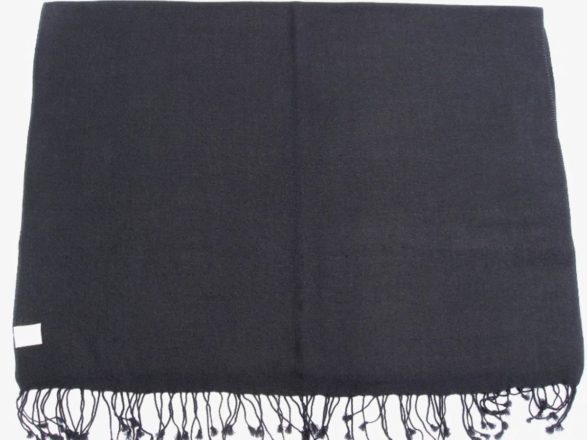 Shawl/Shawls/Scarf/Scarves/Wrap/Stole/Muffler/Cape/Ruana/Blanket/Throw/Pashmina Shawl/Cashmere Scarf/Wool/Silk (Dark Charcoal Regular Shawl)