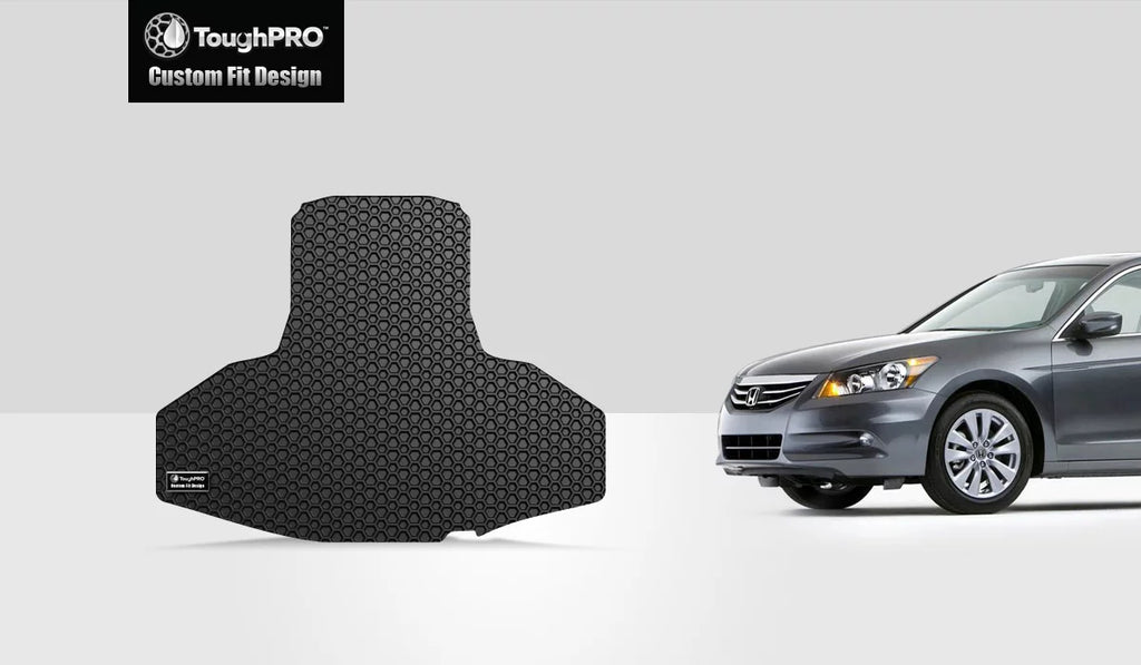 ToughPRO - Trunk Mat Compatible with HONDA Accord - All Weather Heavy Duty (Made in USA) - Black Rubber - 2008
