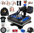 Blue Heat Press Machine 8 in 1, 15 x 15 Inches Sublimation Transfer Printer, Digital Precise LCD Control Printing, 360 Swing Away Vinyl Transfer Printer for T-Shirts, Canvas Bag, Pillow, Banner