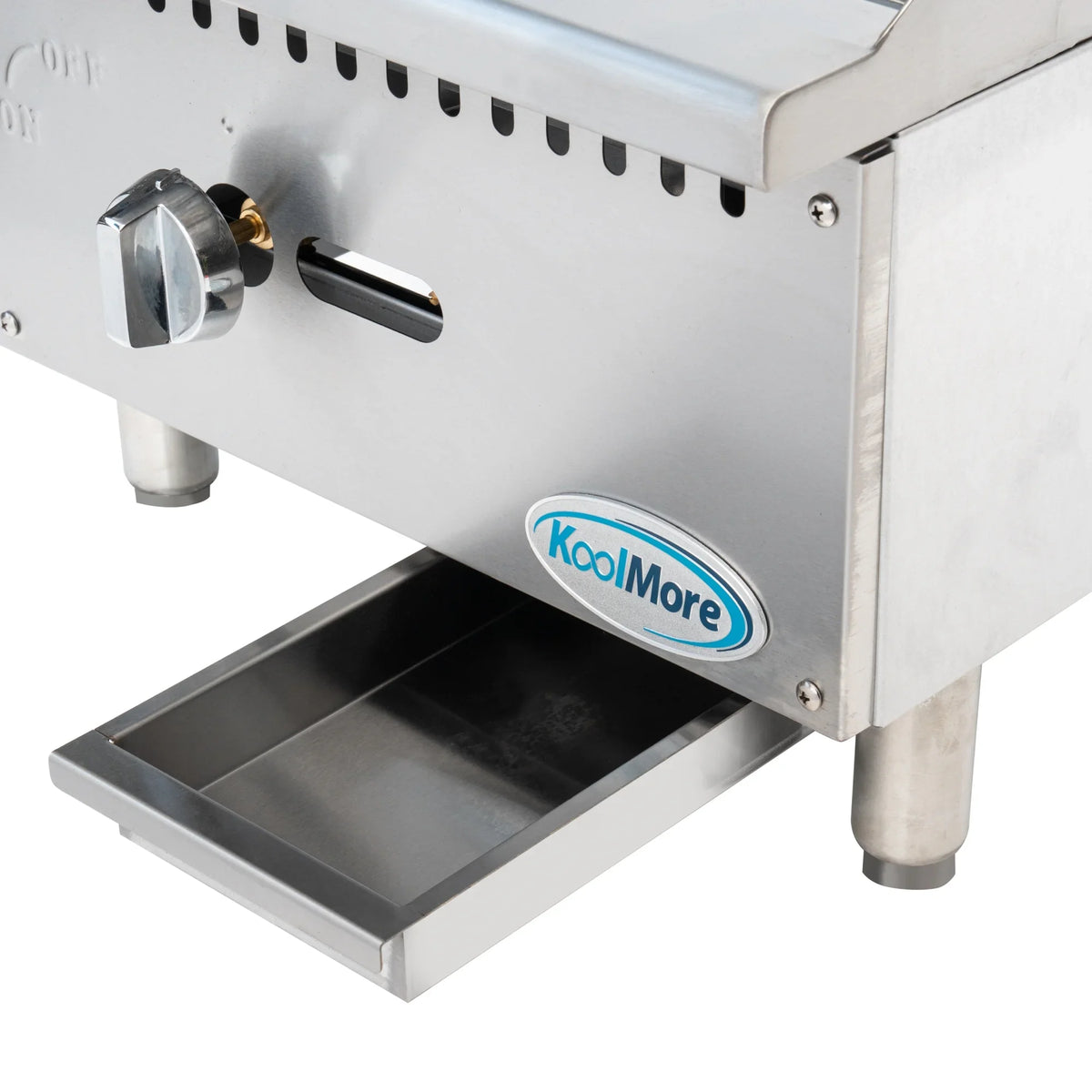18 in. Natural Gas 1-Burner Griddle with 30,000 BTU in Stainless-Steel (KM-GG1-18M)