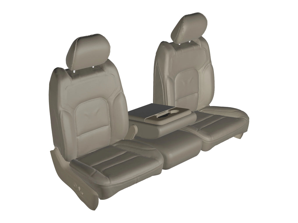 F480 2011-2017 Ford F150-F550 XL 40/20/40 Split Seat with Opening 20 Bottom and Opening Center Console in Taupe Twill