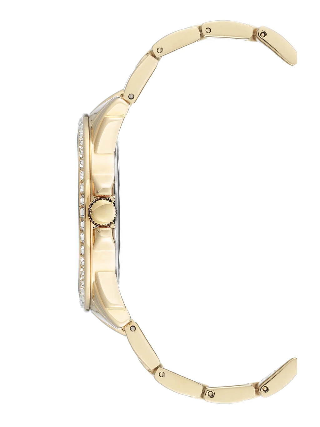 Womens Dress Black Gold Tone Metal Watch
