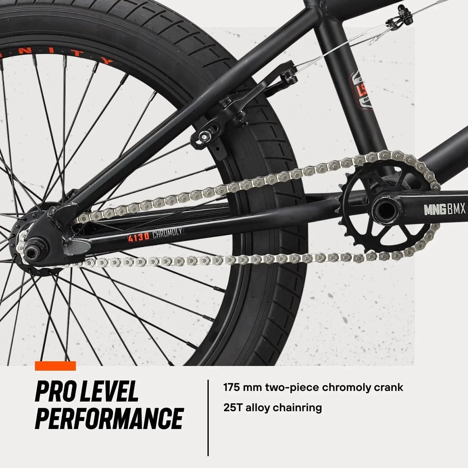 Open Box Mongoose Legion Freestyle BMX Bike, Steel Frame, 20 Inch Wheels - BLACK/ORANGE