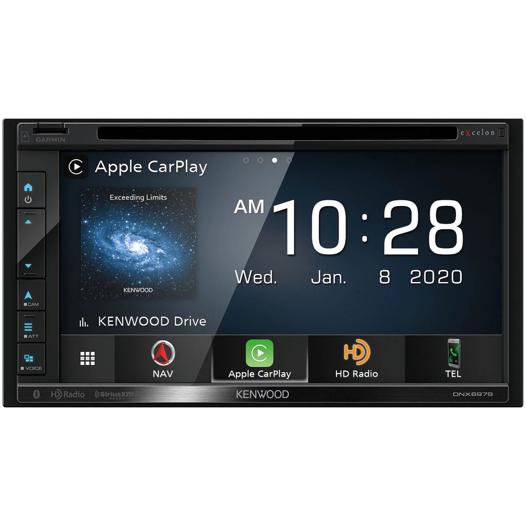 Kenwood DNX697S Navigation Receiver Compatible With Apple CarPlay & Android Auto with a Kenwood DRV-N520 Drive Recorder