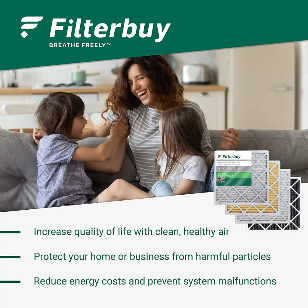 Filterbuy 20x30x1 MERV 11 Pleated HVAC AC Furnace Air Filters (5-Pack)