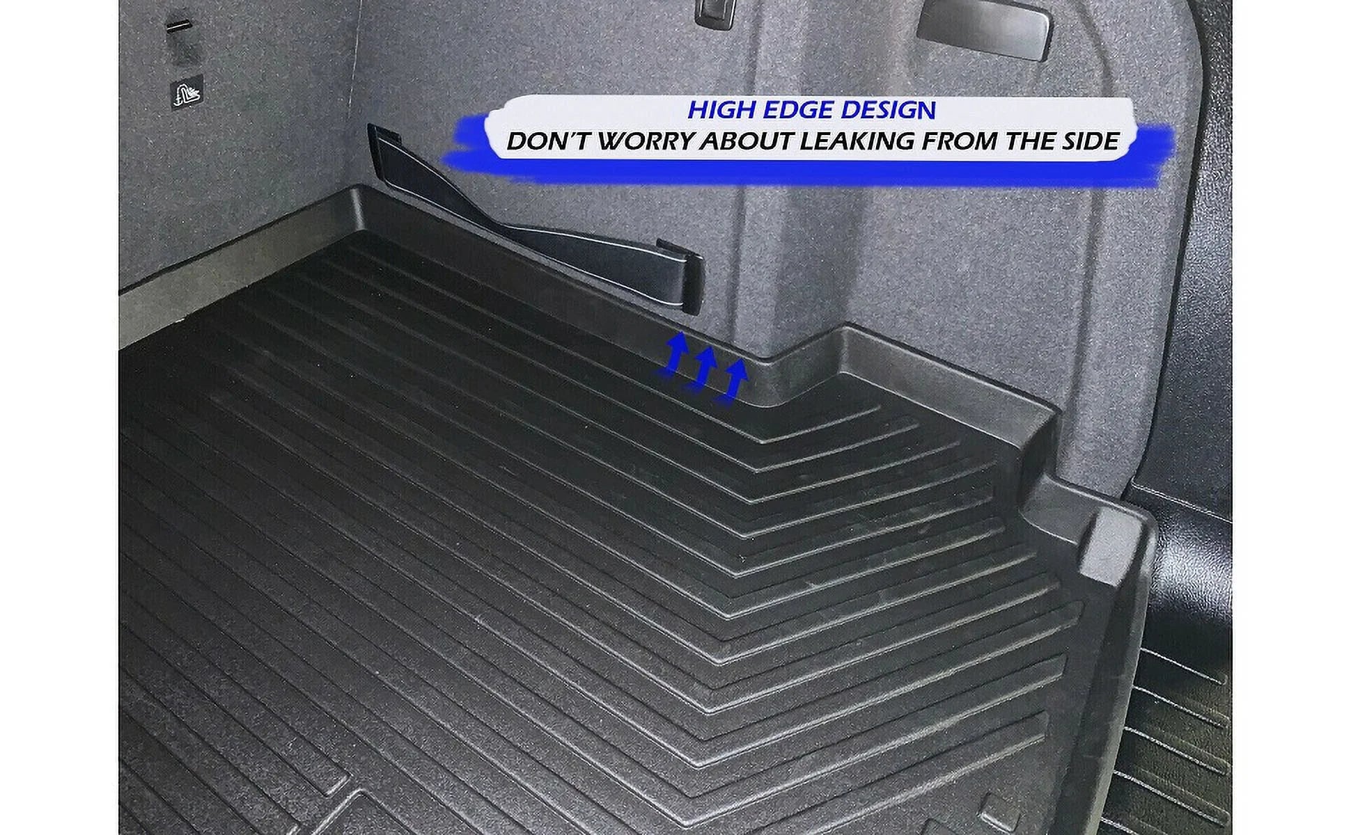 EACCESSORIES EA Cargo Liner – Trunk Mat for BMW X3 2011-2017 – Weather-Resistant Trunk Mats for Cars with Raised Lip – Non-Slip Car Trunk Mat Rubber – Easy to Install – Laser Pre-Cut Design