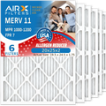 20x25x2 Air Filter MERV 11 Comparable to MPR 1000, MPR 1200 & FPR 7 Electrostatic Pleated Air Conditioner Filter 6 Pack HVAC Premium USA Made 20x25x2 Furnace Filters by AIRX FILTERS WICKED CLEAN AIR.