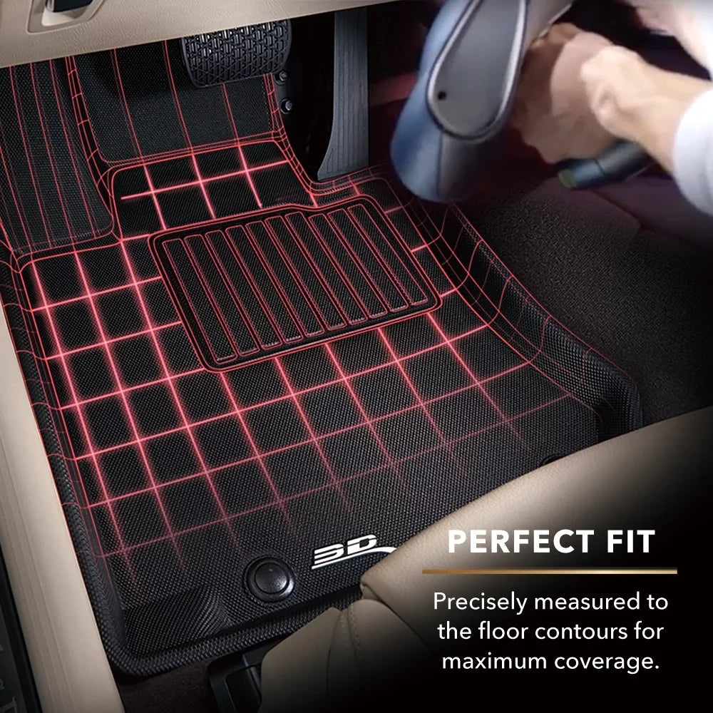 3D MAXpider KAGU Floor Mat (BLACK) compatible with CHRYSLER PACIFICA/VOYAGER 2017-2024 - Front Row